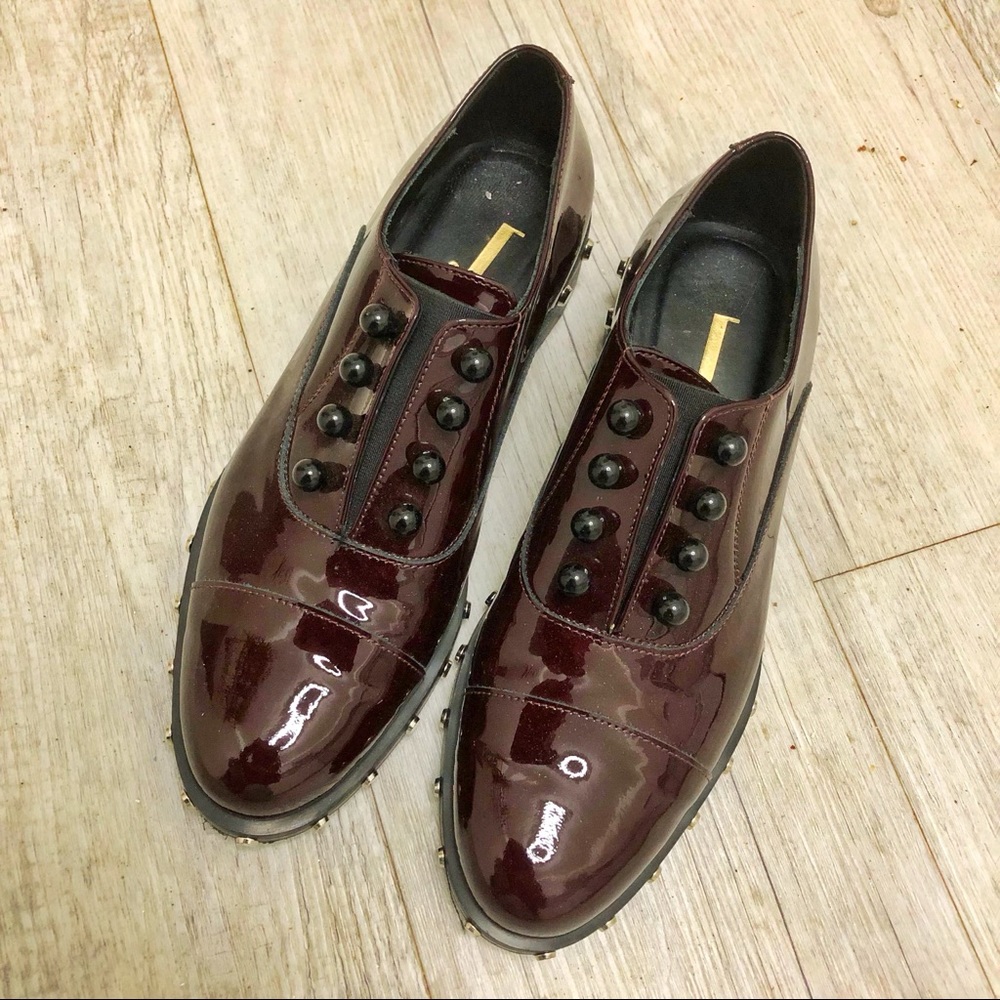 LADIES SHOES SIZE 6 PATENT LEATHER ITALIAN LOAFERS
